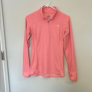 The North Face Pink Quarter-Zip Pullover Size S
